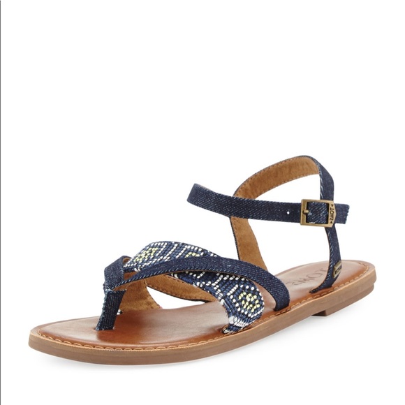 Toms Shoes - Toms Lexie Denim Thong Sandals NWOT